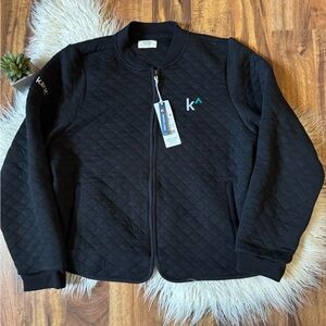 Marine Layer Women’s Quilted Bomber Jacket Black NWT